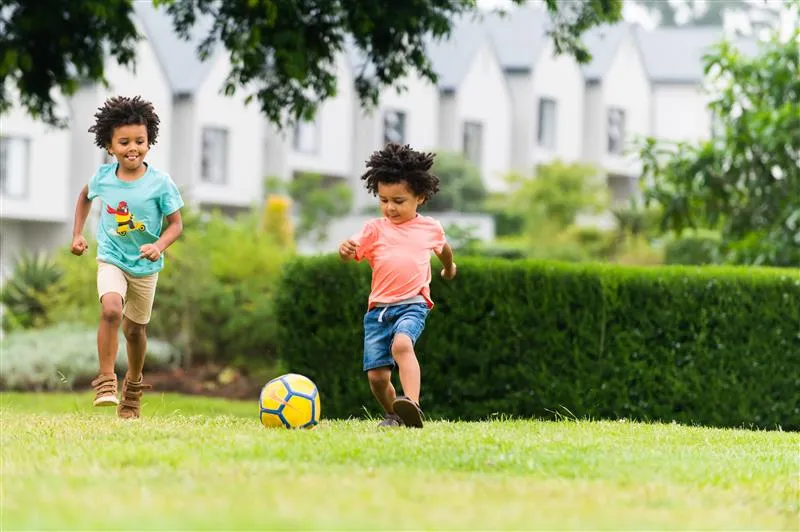 Kids playing on the estate